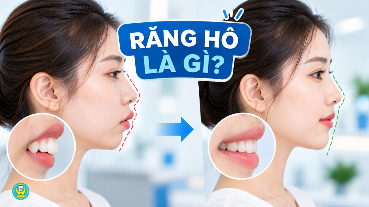 Răng hô là gì - so sánh khuôn mặt nghiêng răng hô và khớp cắn bình thường