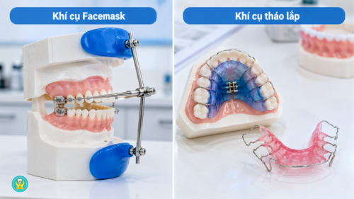 Khí cụ điều trị khớp cắn ngược ở trẻ em trên mô hình hàm